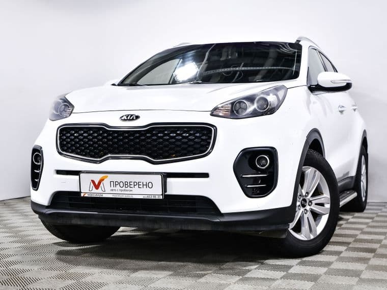 Купить б/у Kia Sportage IV 2.0d AT (186 л.с.) дизель автомат в Москве: серебрист