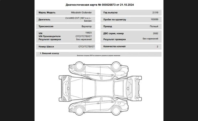 Mitsubishi Outlander 2019 года, 193 089 км - вид 20