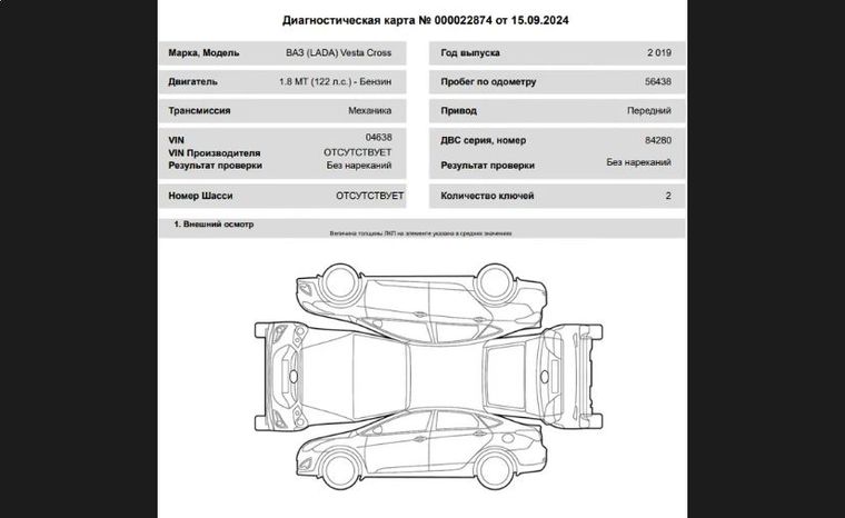 ВАЗ (LADA) Vesta Cross 2019 года, 56 438 км - вид 21