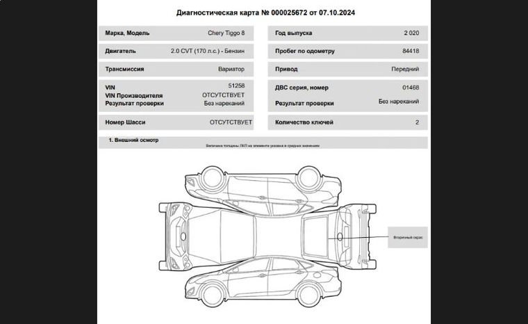 Chery Tiggo 8 2020 года, 84 418 км - вид 30