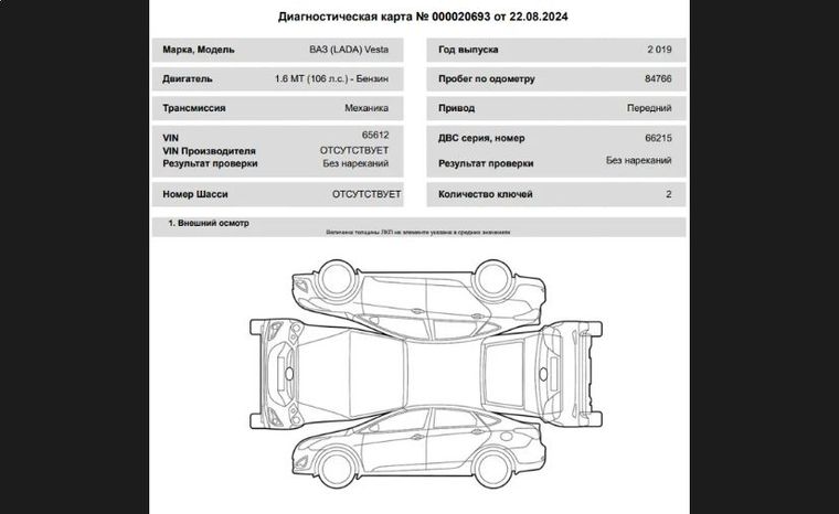 ВАЗ (LADA) Vesta 2019 года, 84 766 км - вид 17