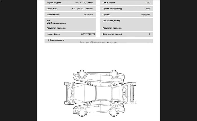 ВАЗ (LADA) Granta 2020 года, 70 224 км - вид 16