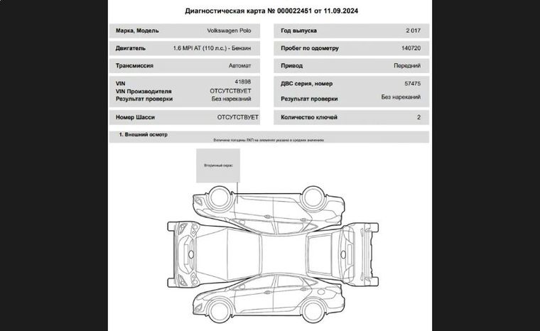 Volkswagen Polo 2017 года, 140 720 км - вид 17